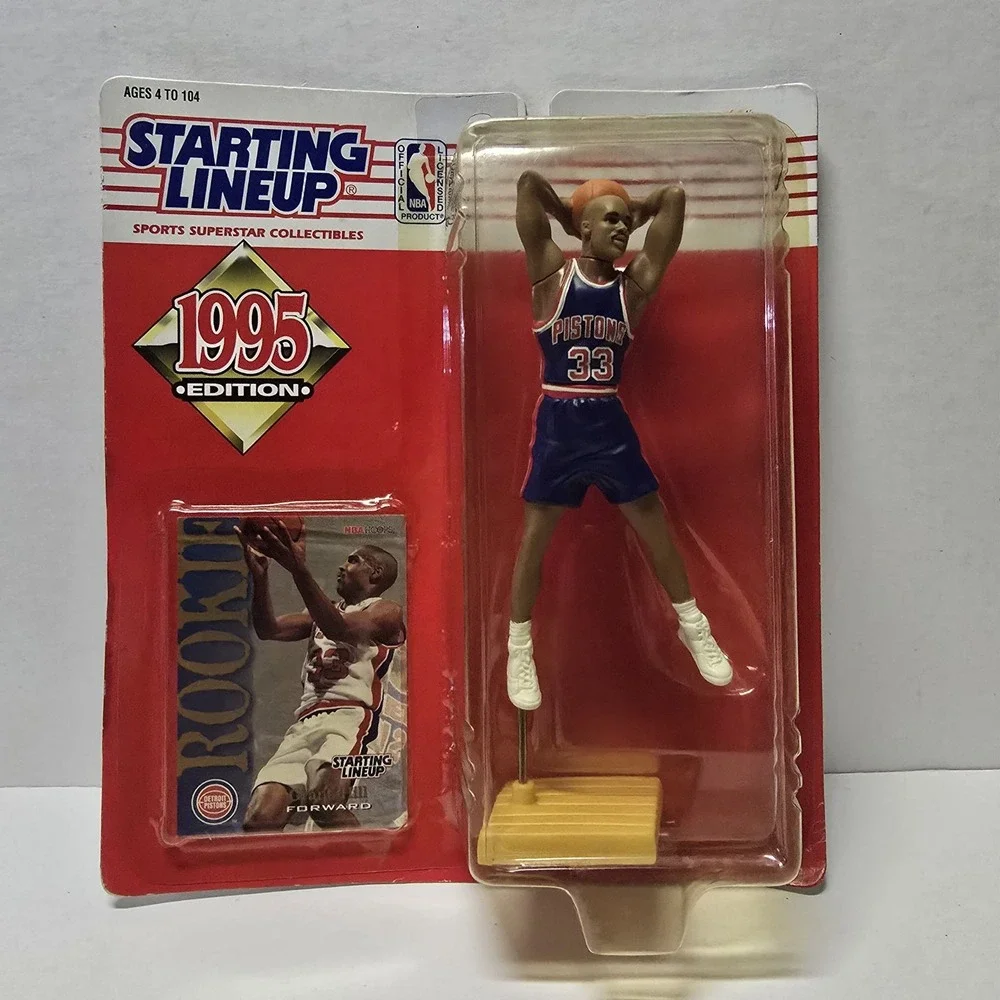 1995 Starting Lineup Grant Hill Detroit Pistons Rookie Figure Kenner NBA Hoops